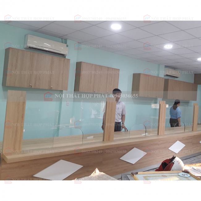 Quầy Lễ Tân Thấp QLTTG616 - Quầy Thu Ngân, Quầy Trung Tâm, Quầy Gỗ Công Nghiệp Hiện Đại